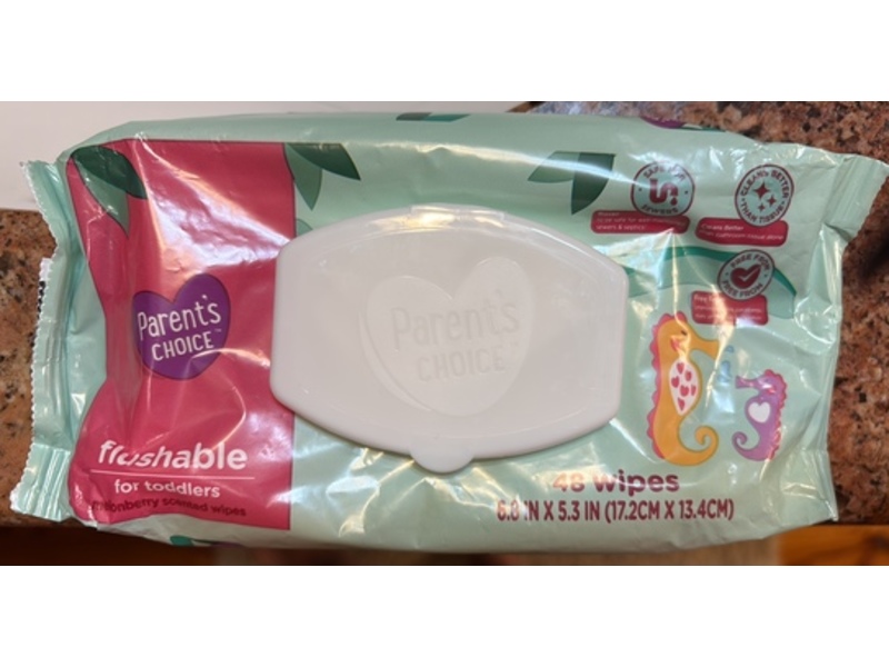 Parent's Choice Flushable Wipes, Melon Berry Scented, 48 Count