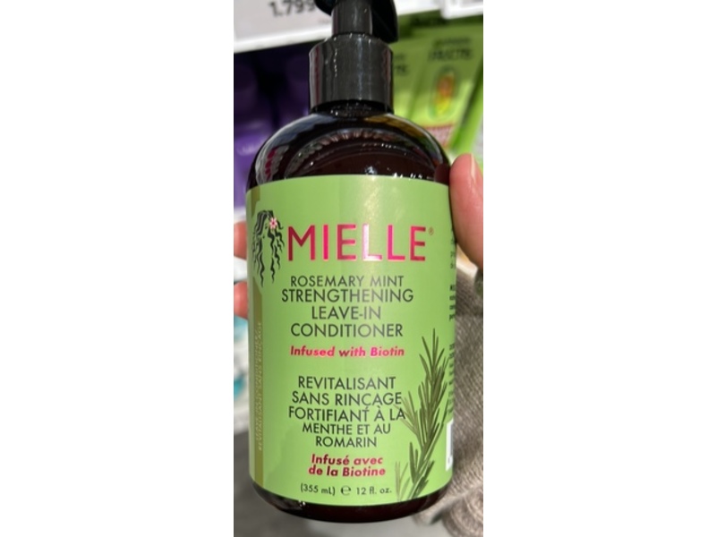 Mielle Rosemany Mint Strengthening Leave-In Conditioner, Biotin, 12 fl oz/355 mL