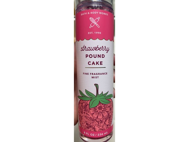 Bath & Body Works Strawberry Pound Cake Fine Fragrance Mist, 8 fl oz/236 mL