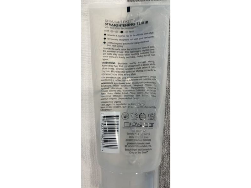 Giovanni Straight Fast Straightening Elixir, 6.8 fl oz/200 mL