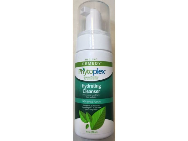 Medline Remedy Phytoplex Hydrating Cleansing Foam, 4 fl oz / 118 ml