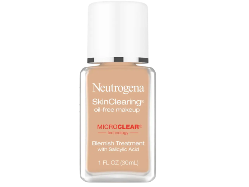 Neutrogena Skin Clearing Oil-Free Makeup, 105 Caramel, 1 fl oz/30 mL