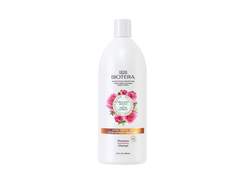 Biotera Ultra Thick & Full Shampoo, Pre & Post Biotics + Coffee Extract, 32 fl oz/946 mL