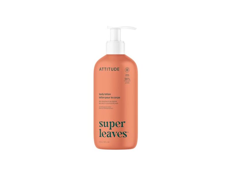 Attitude Super Leaves Body Lotion, Melon & Peach Blossom, 16 fl oz/473 mL
