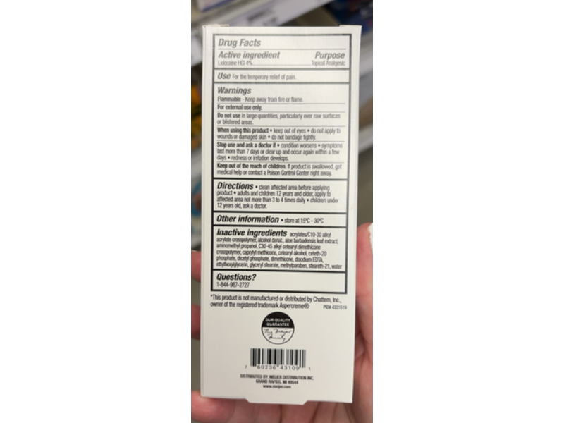 Meijer Max Strength Pain Relief Roll-On, Lidocaine HCI 4%, 2.5 oz/71 g