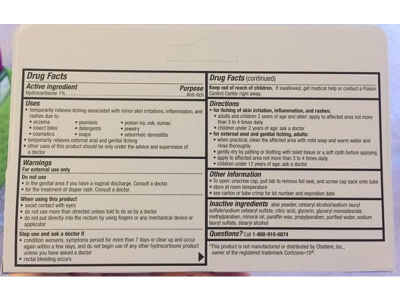 Up & Up Hydrocortisone Cream 1%, Maximum Strength, Aloe, Anti-Itch, 1 oz/28.4 g