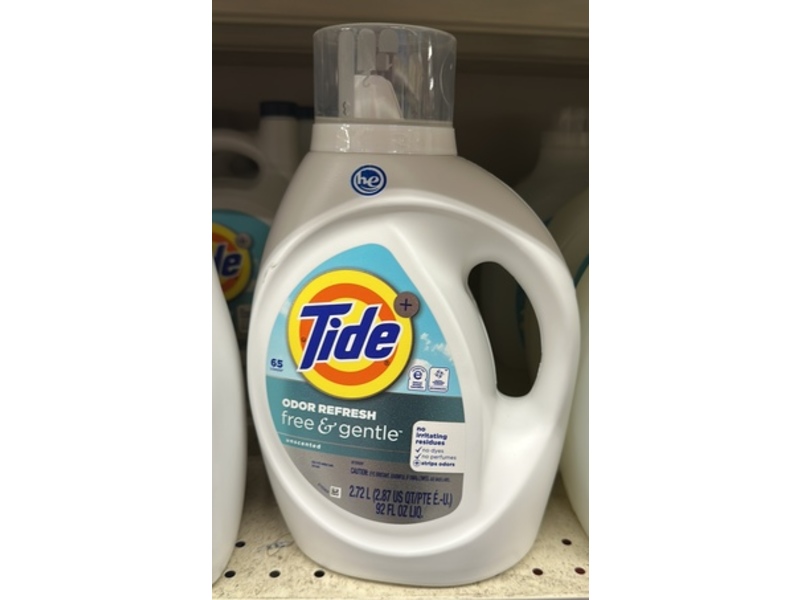 Tide Laundry Detergent, Odor Refresh, 65 Loads, 92 fl oz/2.72 L