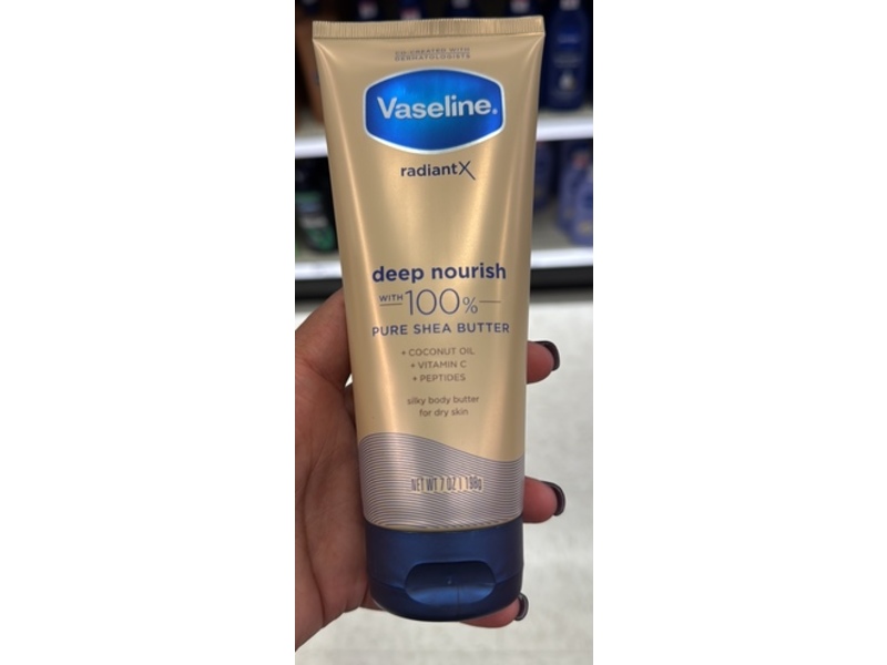 Vaseline Radiant X Deep Nourish, Pure Shea Body Butter, 7 oz/198 g