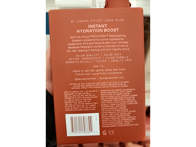 Laura Polko Ultimate Prohydra Moisture Shampoo, 13.5 fl oz/400 mL