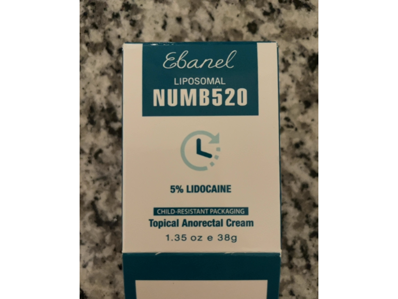 Ebanel Topical Anesthetic Cream, Numb 520, 1.35 oz/38 g