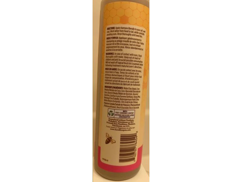 Burt's Bees Hypoallergenic Cats Shampoo, Shea Butter & Honey, 10 fl oz/296 mL