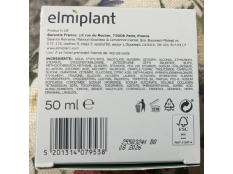 Elmiplant Multi Collagen Anti-Wrinkle Day Cream, SPF 10, 50 mL