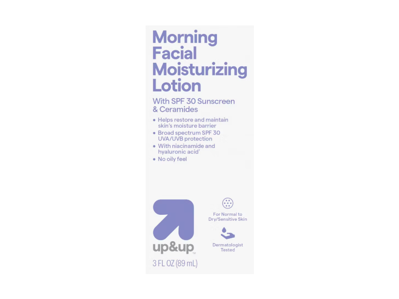 Up&Up Morning Facial Moisturizing Lotion, SPF 30, 3 fl oz/89 mL