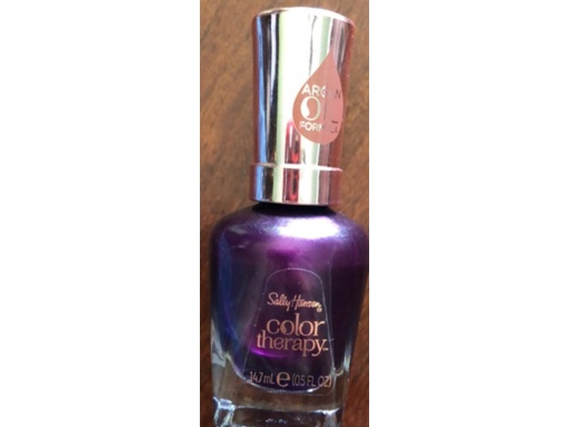 Sally Hansen Color Therapy Nail Polish, 402 Plum Euphoria, 0.5 fl oz/14.7 mL