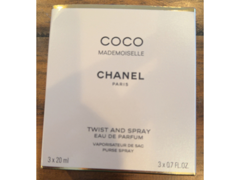 Chanel Twist & Spray Eau De Parfum, Coco Mademoiselle, 0.7 fl oz/20 mL, 3 Count