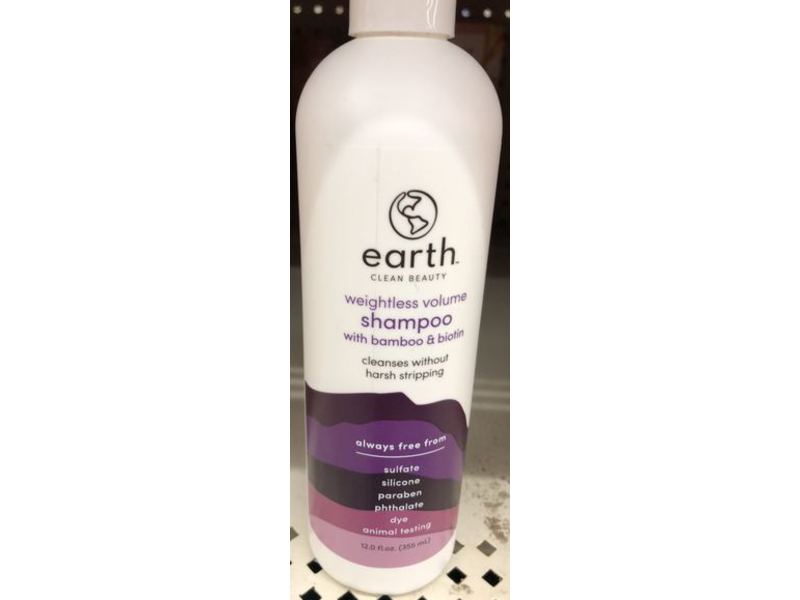 Earth Weightless Shampoo, Bamboo & Biotin, 12.0 fl oz/355 mL