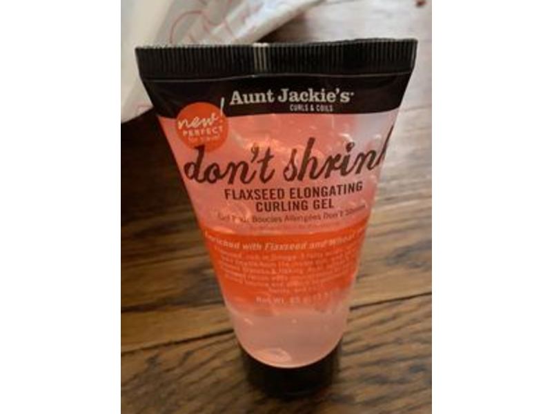 Aunt Jackie's Don't Shrink Curling Gel, Flaxseed Elongating, 3 oz/85 g
