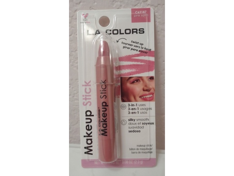 LA Colors 3-In-1 Makeup Stick, Pink Satin, 0.08 oz/2.3 g