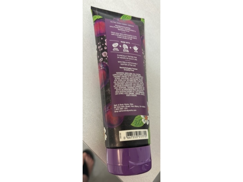 Bath & Body Works Ultra Shea Body Cream, Sparkling Plum Prosecco, 8 fl oz/226 g