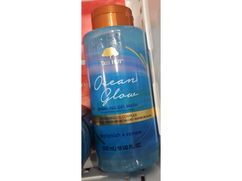 Tree Hut Sparkling Gel Wash, Ocean Glow, 18 fl oz/532 mL