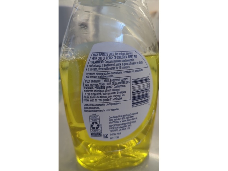 Dawn Ultra Oxi Dishwashing Liquid, Lemon Scent, 431 mL