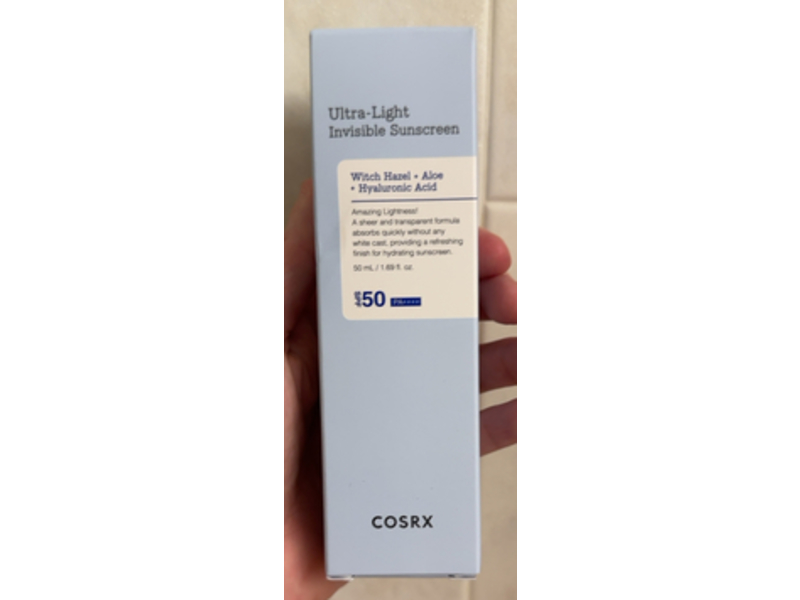 Cosrx Ultra-Light Invisible Sunscreen, SPF 50 PA++++, 1.69 fl oz/50 mL