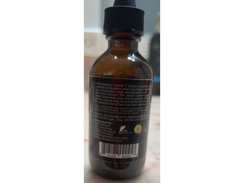 Radha Beauty Anti-Aging Brightening Serum, Vitamin C, 2 fl oz/60 mL