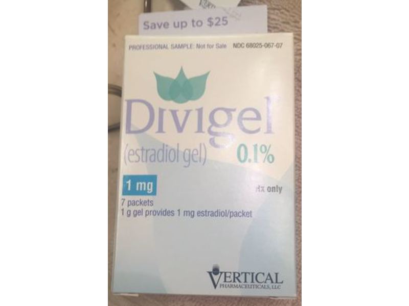 Divigel (estradiol gel) 0.1%) 1mg, 7 Packets, Vertical Pharmaceuticals (RX)