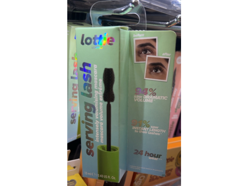 Lottie London Serving Lash Mascara, 0.43 fl oz/13 mL