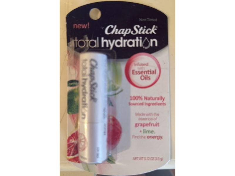 ChapStick Total Hydration Lip Balm, Grapefruit + Lime, 0.12 oz/3.5 g