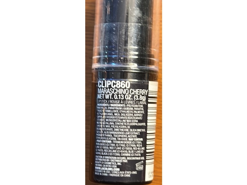 L.A Colors Pout Chaser Lipstick, Maraschino Cherry, 0.13 oz/3.8 g