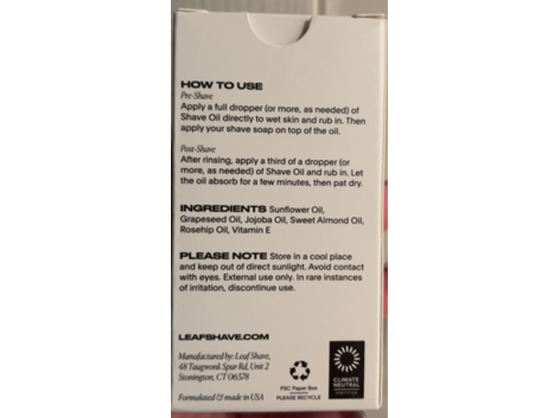 Leaf Shave Oil, 1.7 fl oz/50 mL