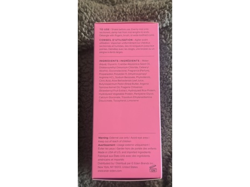 Everden Berry Smooth 4 In 1 Leave-in Detangling Spray, 4.7 fl oz/140 mL