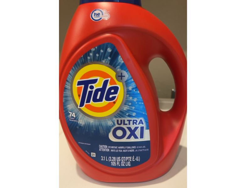 Tide Ultra Oxi Liquid Laundry Detergent, 74 Loads, 105 fl oz/3.1 L