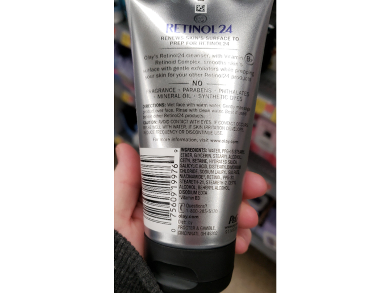 Olay Regenerist Retinol 24 Face Cleanser, 5 fl oz/150 mL