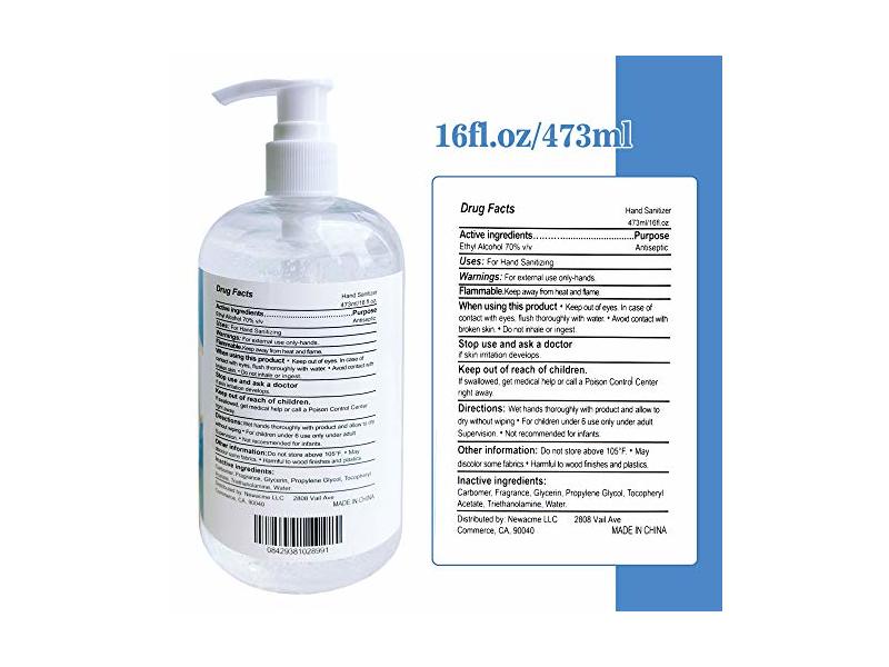 Superfy Hand Sanitizer, Moisturizing Gel Hand Wash with Pump, 16 fl.oz (Pack of 4)