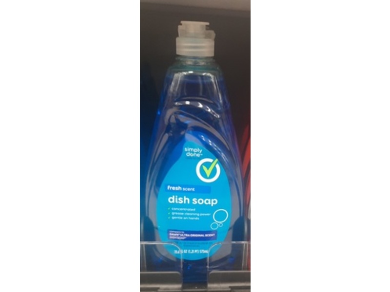Simply Done Dish Soap, Fresh Scent, 19.4 fl oz/573 mL