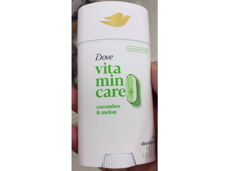 Dove Vitamin Care Deodorant, Cucumber & Melon, 2.6 oz/74 g