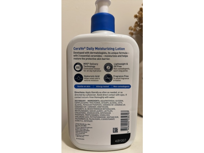 CeraVe Daily Moisturizing Lotion, Normal To Dry Skin, 16 fl oz/473 mL