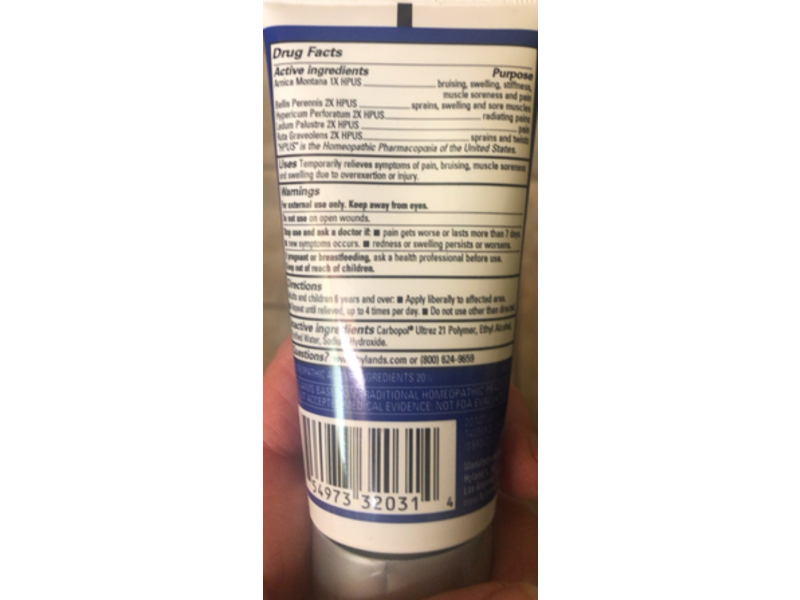 Hyland's Naturals Muscle Therapy Pain Relief Gel, 2.5 oz/70.9 g