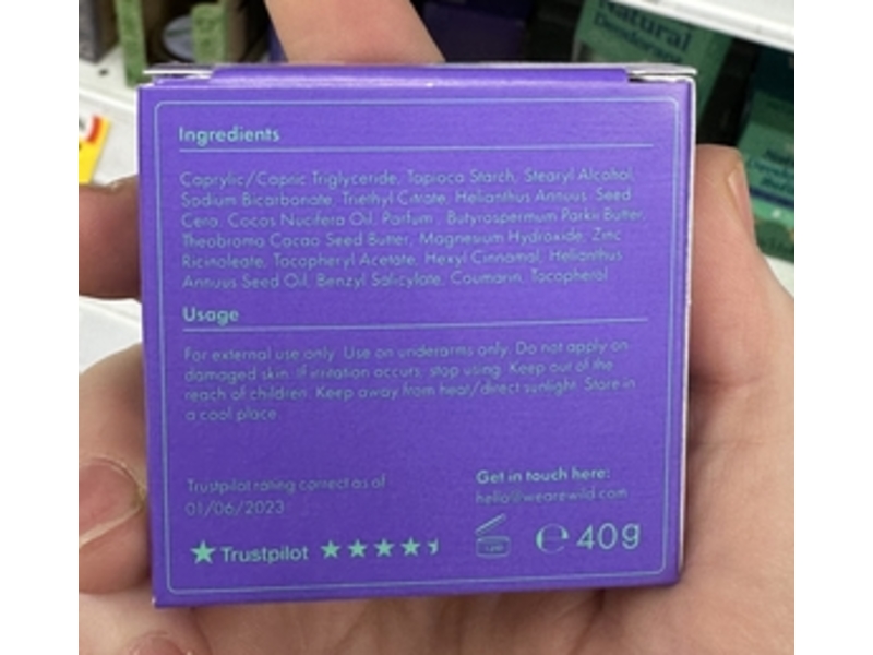 Wild Natural Deodorant, Coconut & Vanilla, 1.4 oz/40 g, Pack Of 3