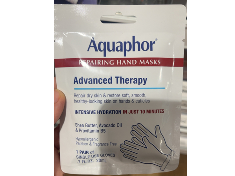 Aquaphor Repairing Hand Masks, 0.7 fl oz/20 mL, 1 Pair