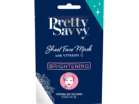 Pretty Savvy Brightening Sheet Face Mask, Vitamin C, 0.5 oz/14.1 g - thumbnail 1