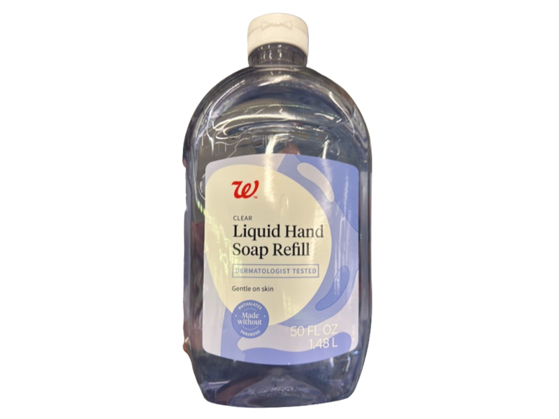 Walgreen's Clear Liquid Hand Soap Refill, 50 fl oz/1.48 L