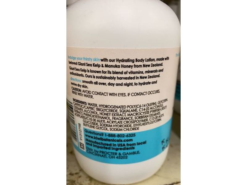 Kiwi Botanicals Moisture Hydrating Body Lotion, Giant Sea Kelp, 11.0 fl oz/326 mL