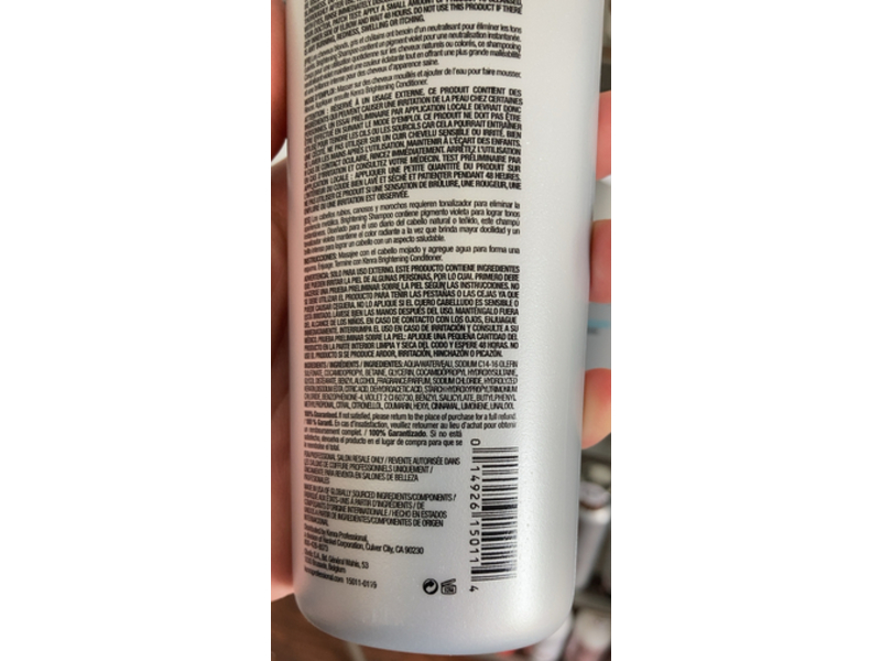 Kenra Toning Instantly Brightening Shampoo, Violet, 10.1 fl oz/300 mL