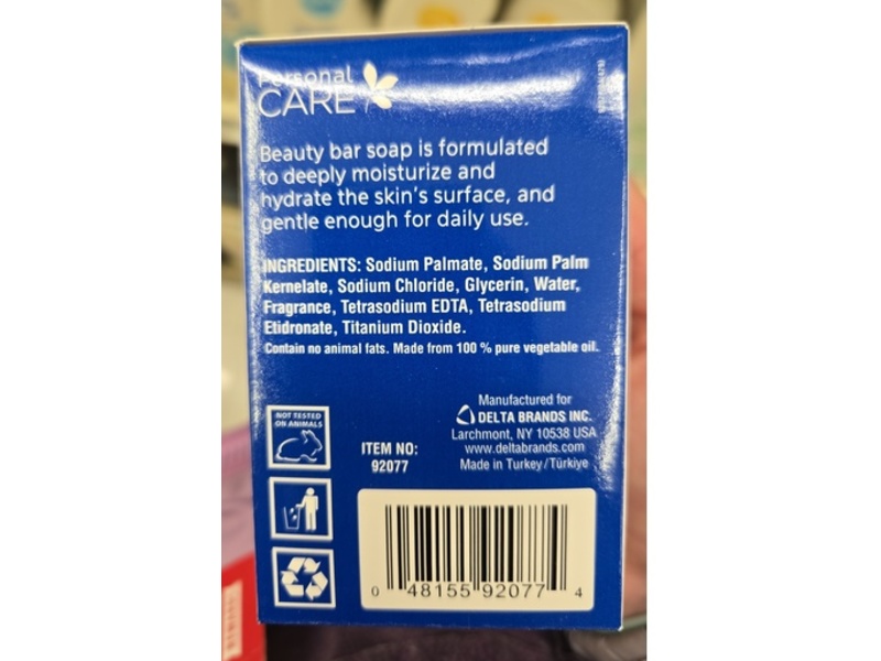 Personal Care Beauty Bar Soap, 3 oz/85 g, 2 Count