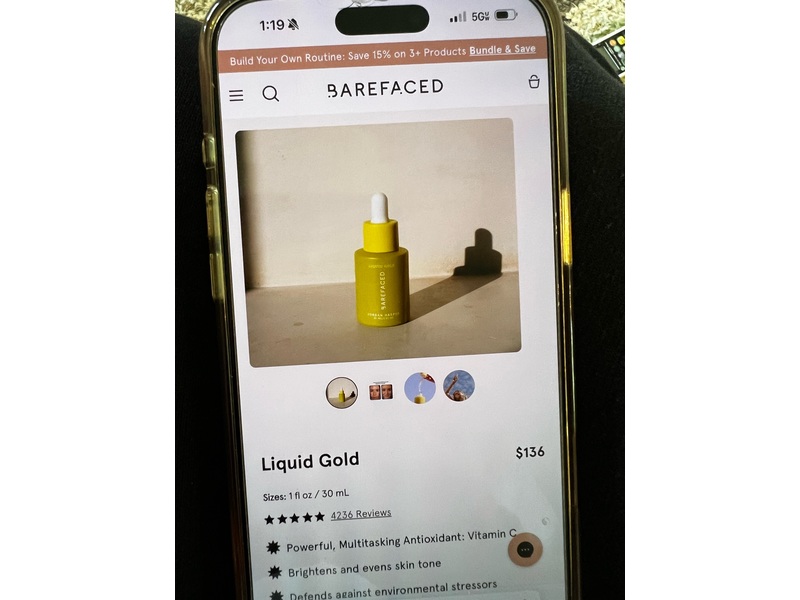 Barefaced By Jordan Harper Liquid Gold, 1 fl oz/30 mL