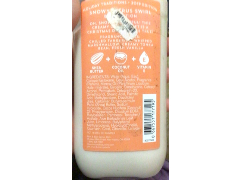 Bath & Body Works Snowy Citrus Swirl Body Lotion, Shea Butter+Vitamin E, 8 fl oz/236 mL, Pack Of 3