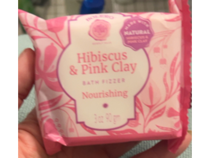 Bolero Beverly Hills Nourishing Bath Fizzer, Hibiscus & Pink Clay, 3 oz/90 g